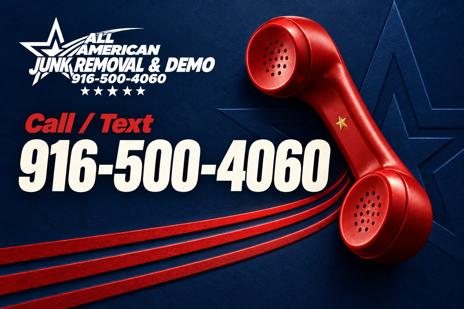 Call All American Junk Removal and Demo at 916-500-4060